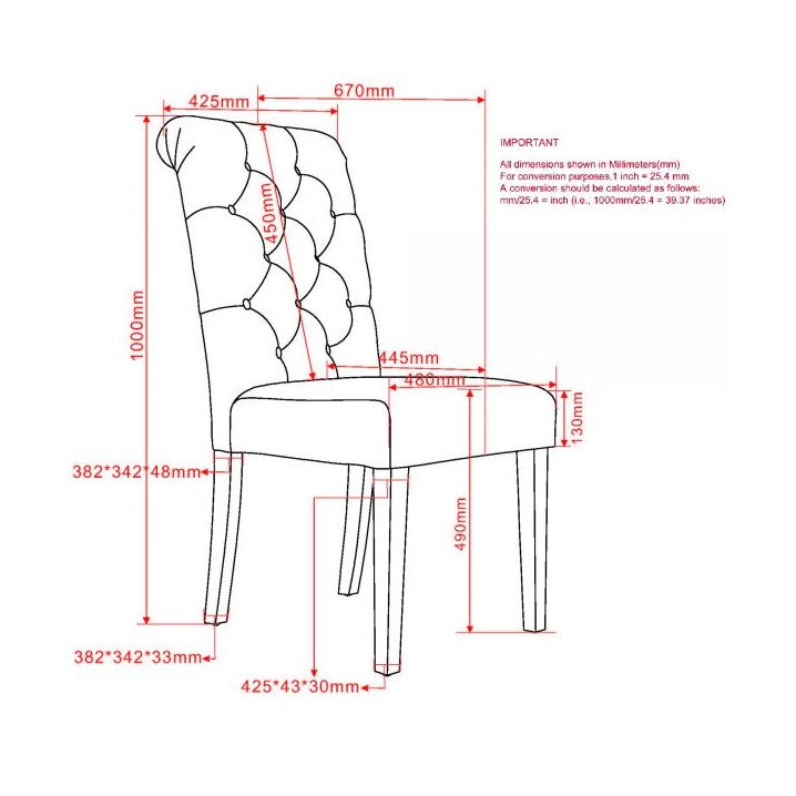 Chloe Side Chair, Set of 2 in Grey