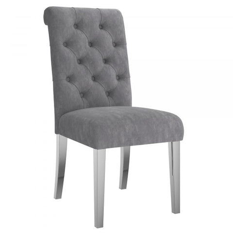 Chloe Side Chair, set of 2 in Grey