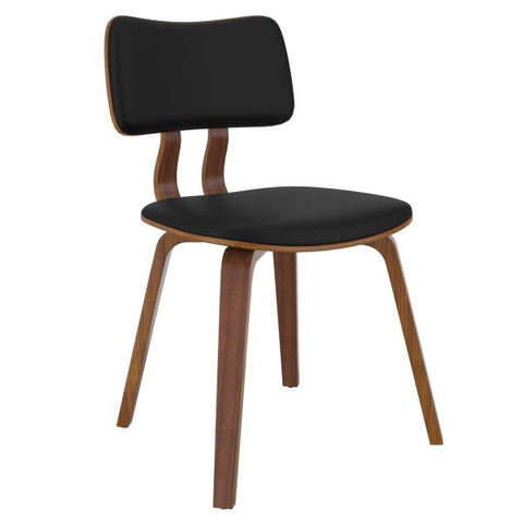Zuni Side Chair in Black Faux Leather