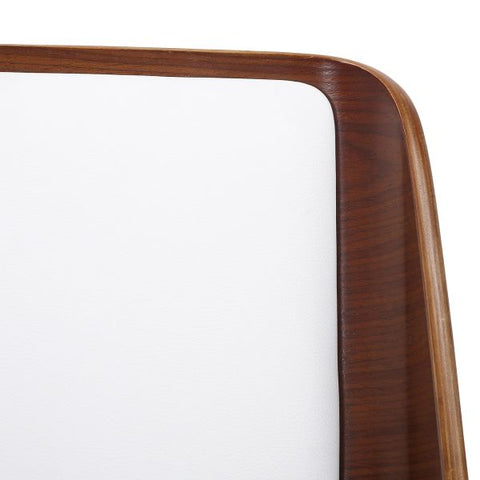 Hudson Side Chair in White Faux Leather