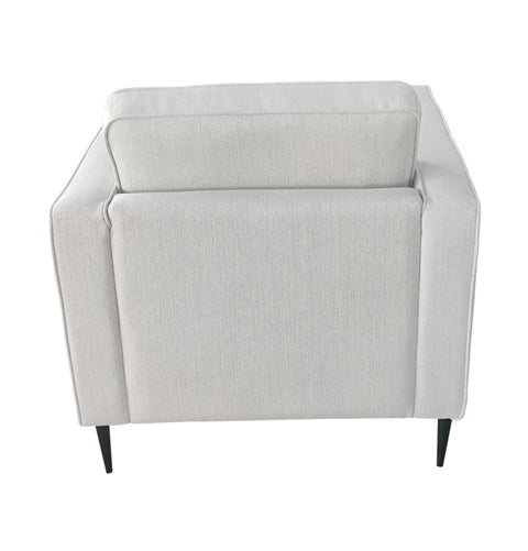 Lucas Mid Century Fabric Chair - Oatmeal Fabric
