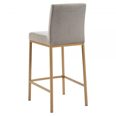 Diego 26'' Counter Stool, set of 2 in Grey/Gold Legs