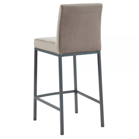 Diego 26'' Counter Stool, set of 2 in Grey/Grey Legs