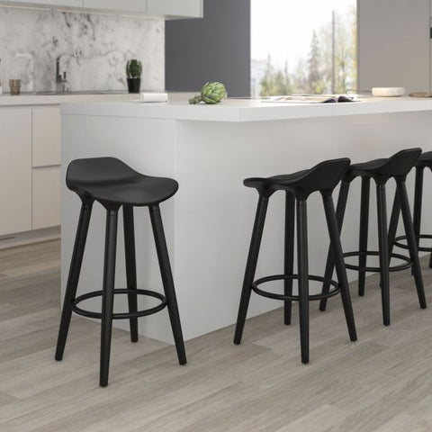 Trex 26'' Counter Stool, set of 2 in Black