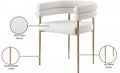 Brisa Fabric Dining Chair - Cream specifications
