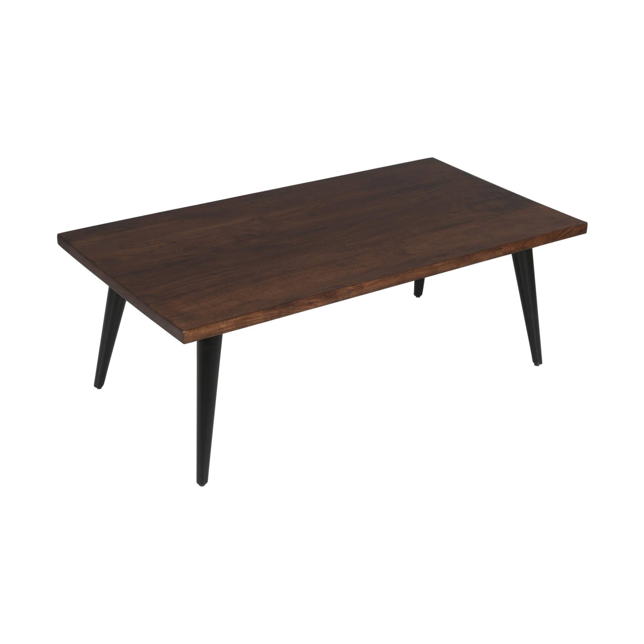 Prelude Coffee Table Rectangular Solid Acacia Wood Walnut
