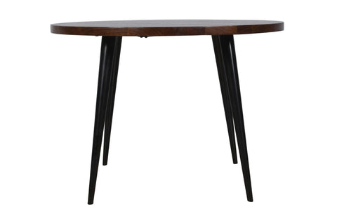 Prelude Solid Acacia Round Dining Table Walnut