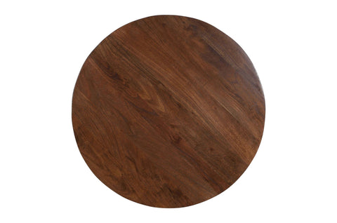 Prelude Solid Acacia Round Dining Table Walnut