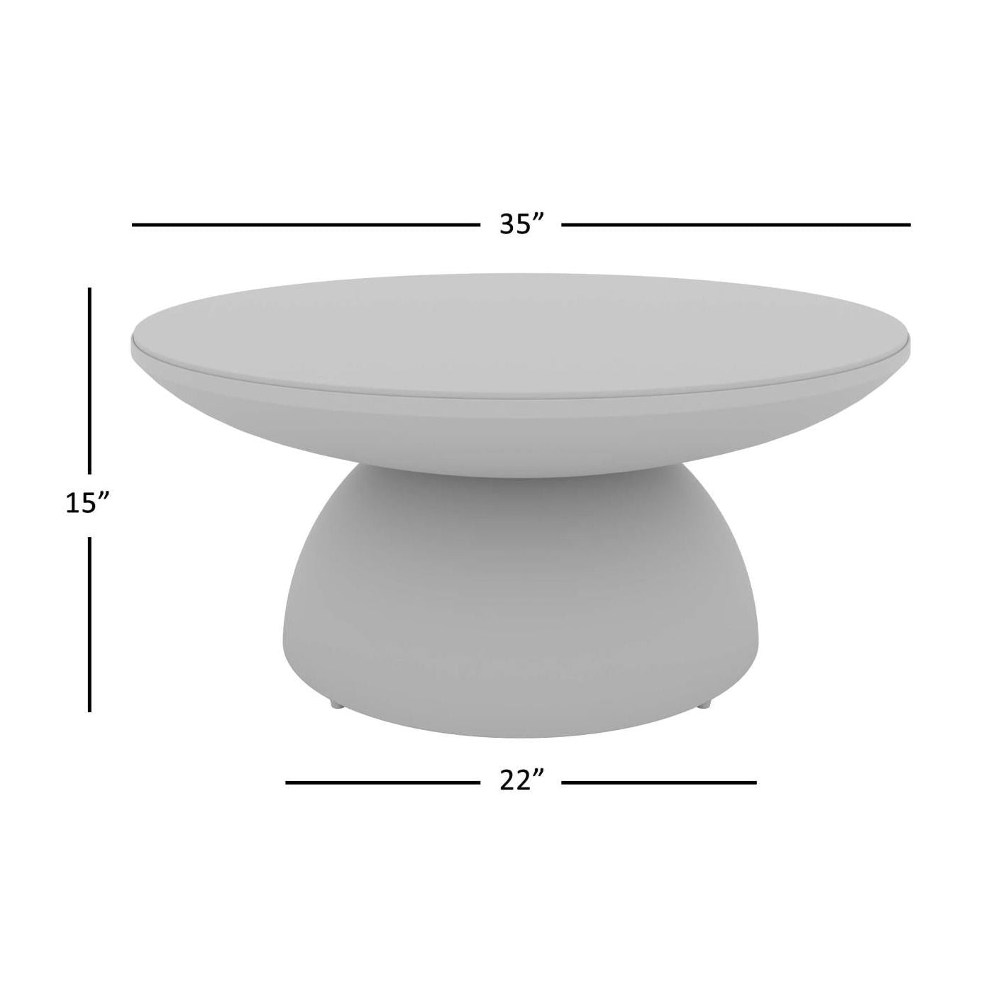 Circularity Round Cocktail Table Dimensions