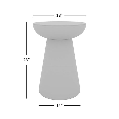 Circularity Pedestal End Table Dimensions