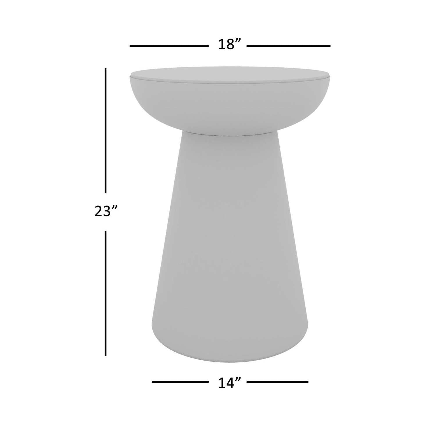 Circularity Pedestal End Table Dimensions