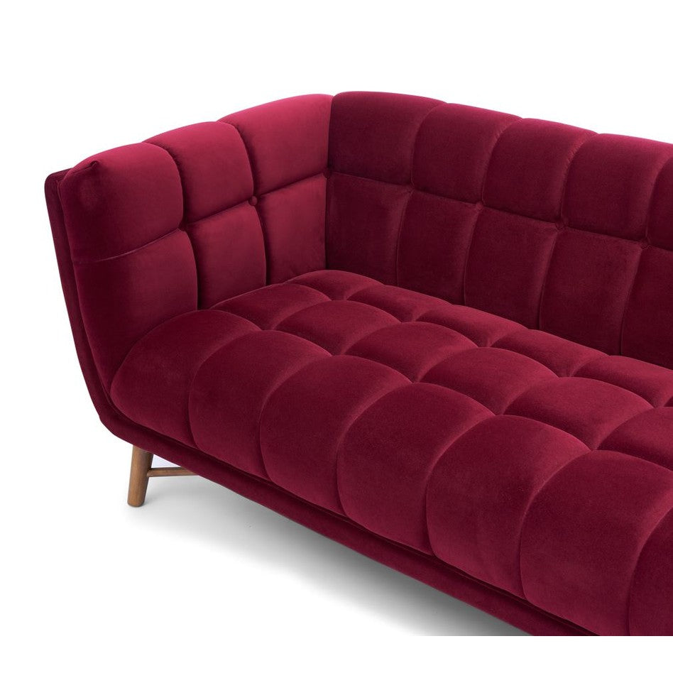 Kitsilano Loveseat - Velvet Merlot Floor Model at Coquitlam Centre