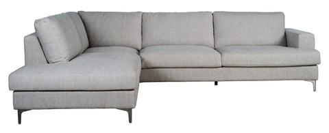 Feather Left Sectional Sofa - Dovetail Linen