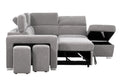 Davis Sleeper Sectional w/Storage Ottoman Thora Stone