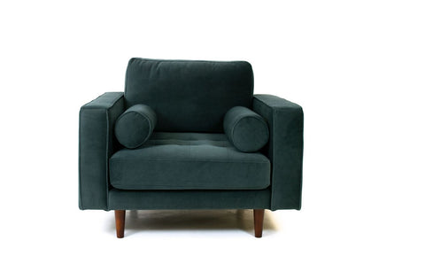 Robbie Velvet Chair - Grey