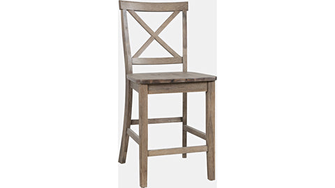 X Back Counter Stool - Bisque
