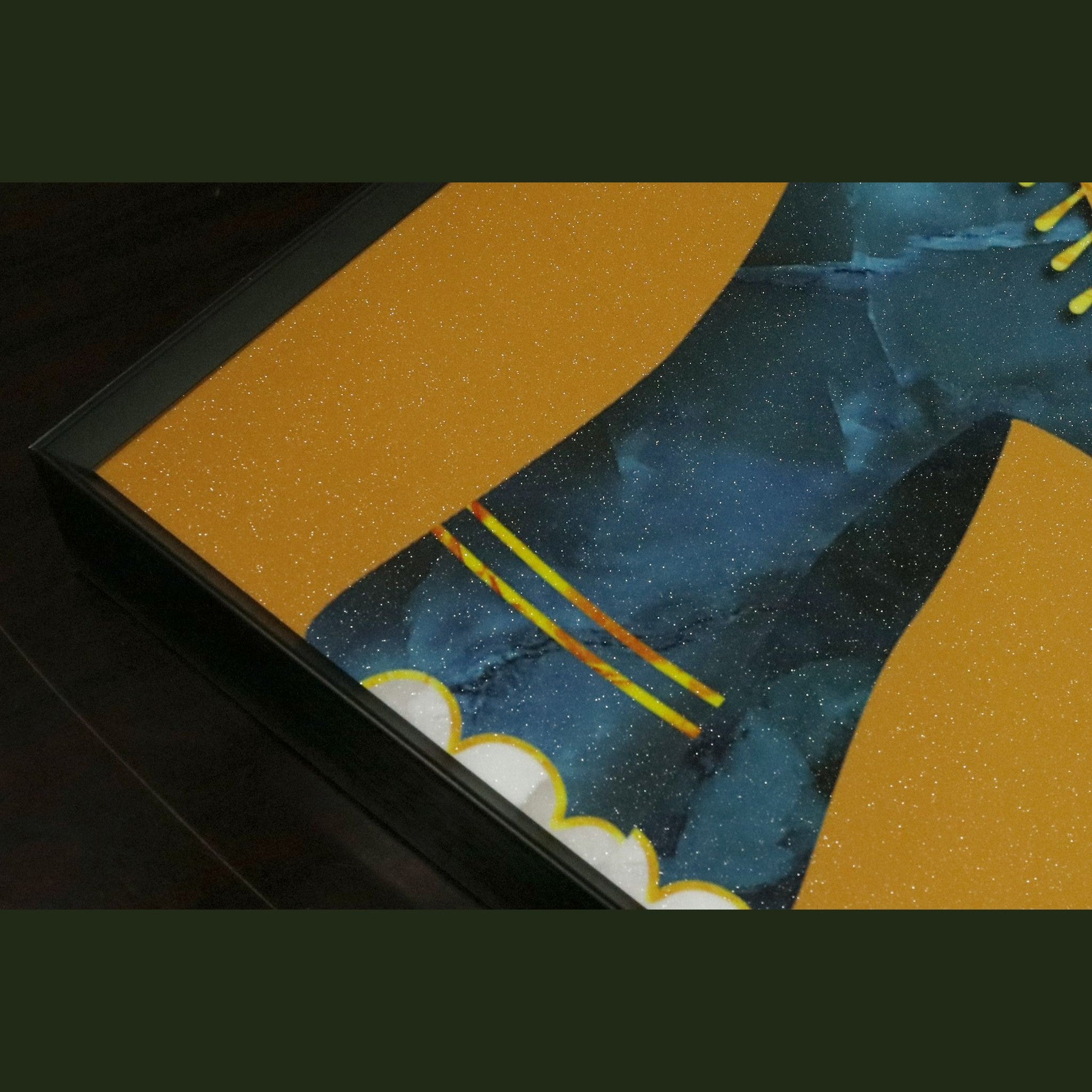 London Set of 5 Alloy Matt - Black Frame Wall Art