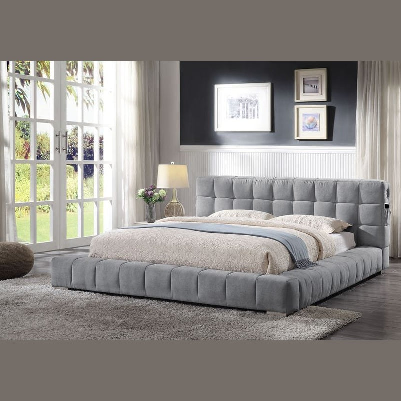 Mc Call - Platform Bed - Grey