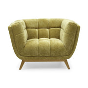 Yaletown Mid Century Accent Chair - Lime Crushed Velvet