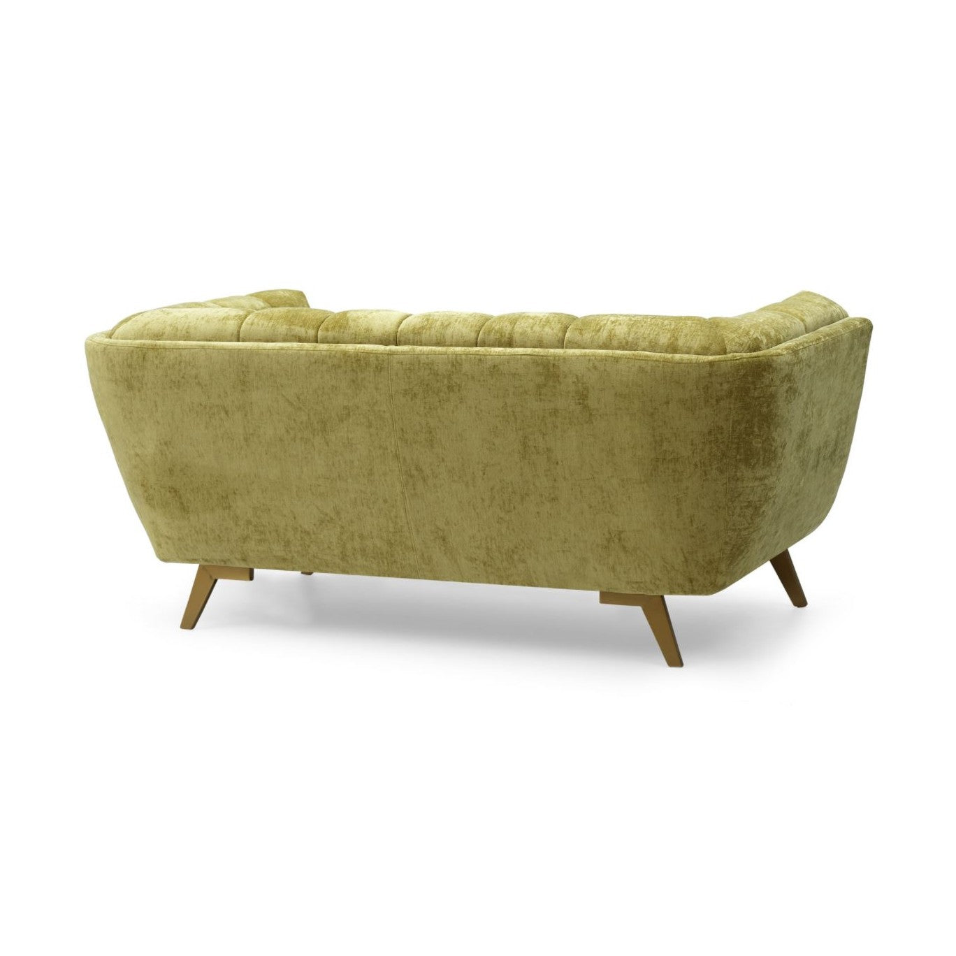 Yaletown Mid Century Loveseat - Lime Crushed Velvet Floor Model