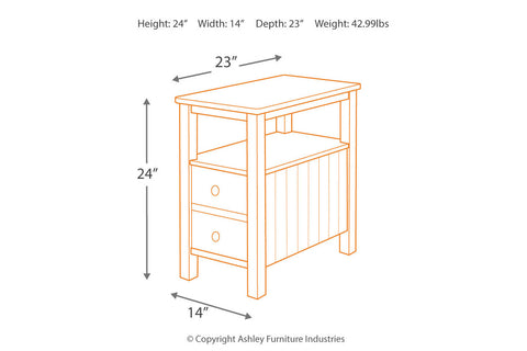 FLOOR MODEL Ezmonei Chairside End Table