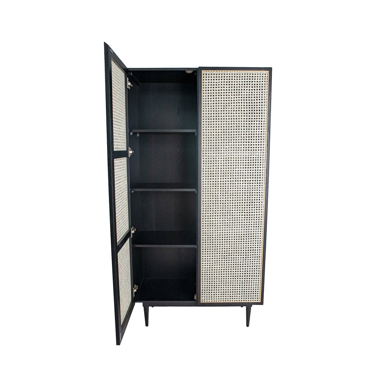 CANE BOOKCASE WITH FULL DOORS AccentsHome