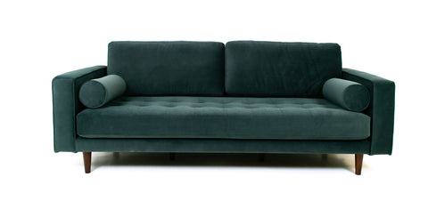 Robbie Velvet Sofa - Grey