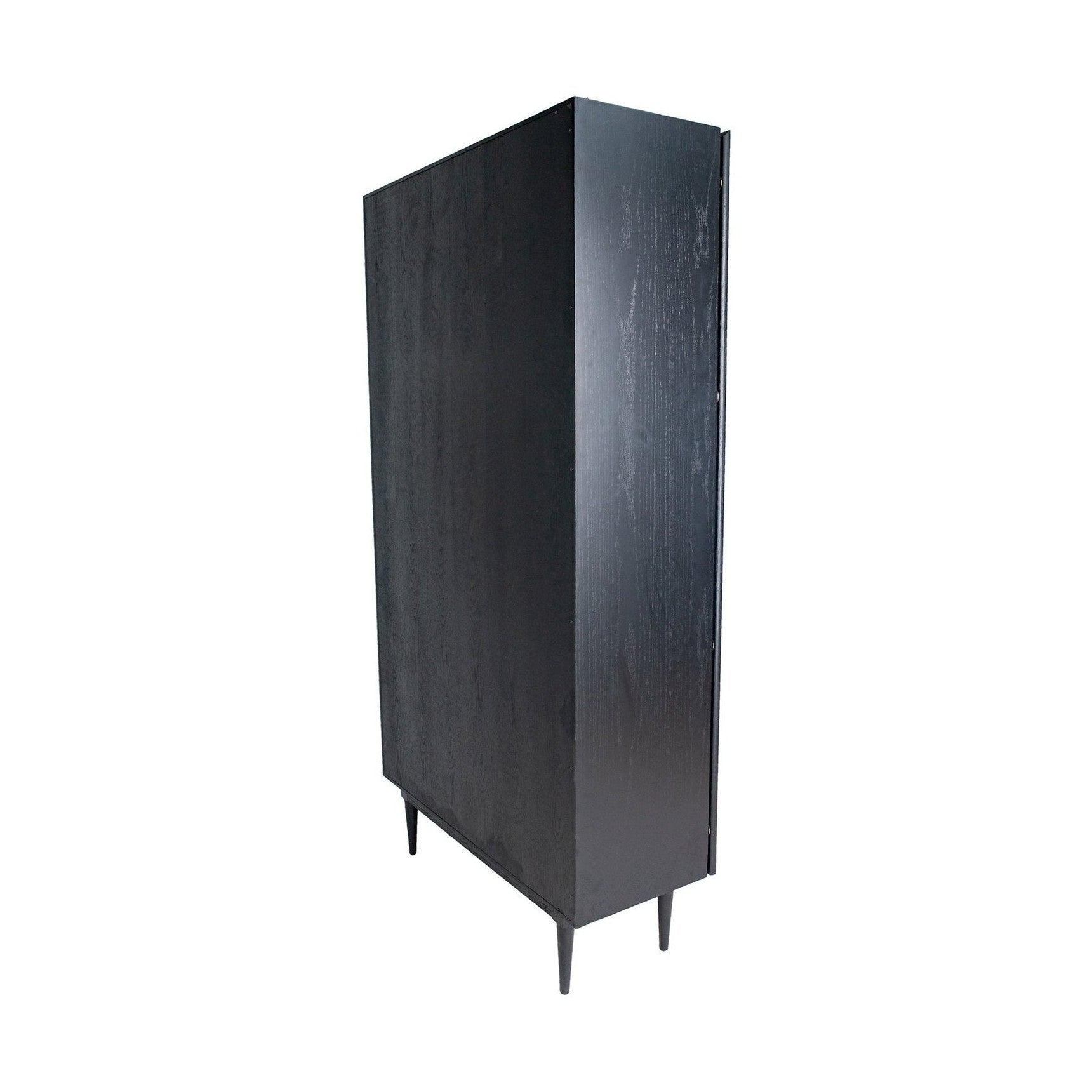 Floor Model Cane Bookcase With Full Doors