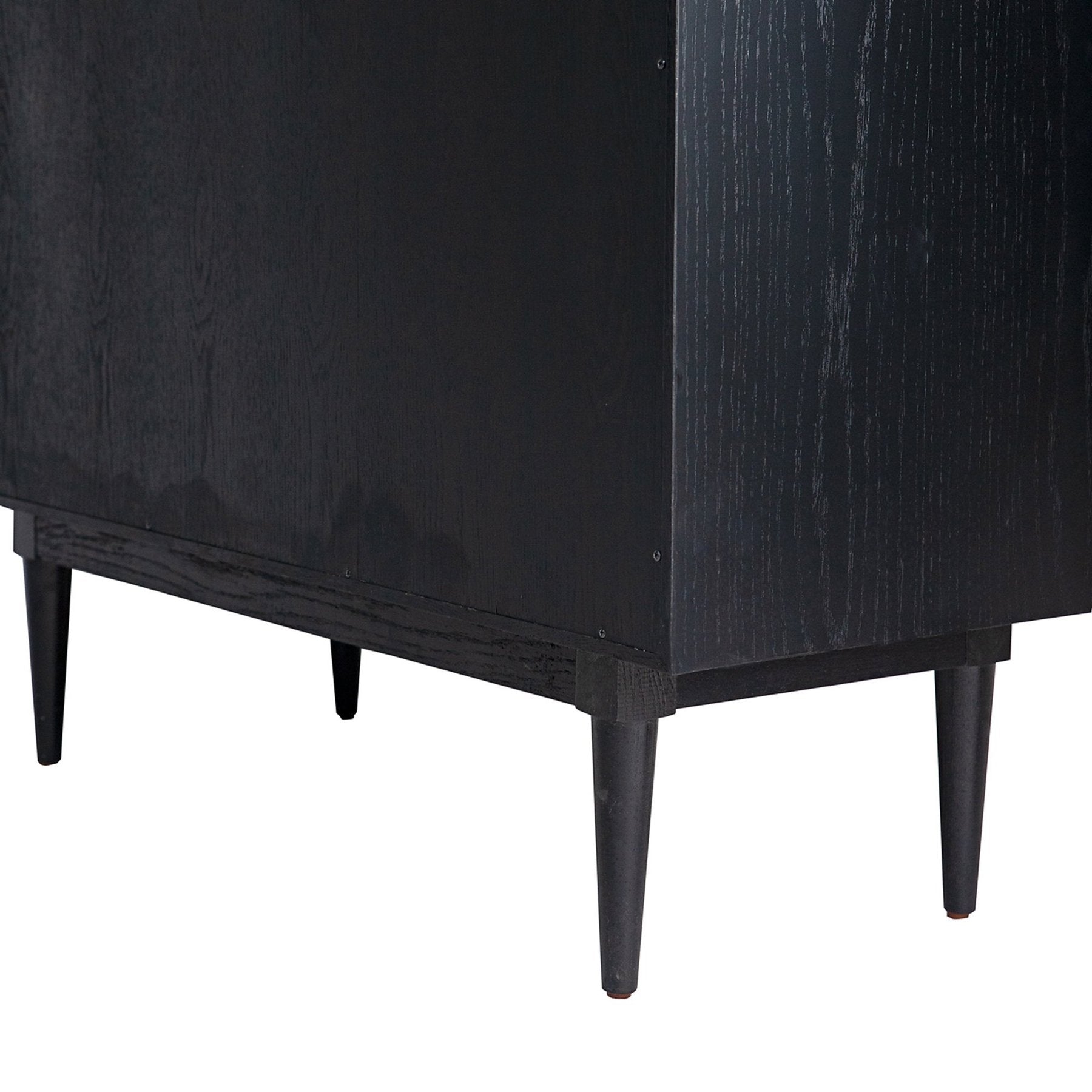 Floor Model Cane Bookcase With Full Doors