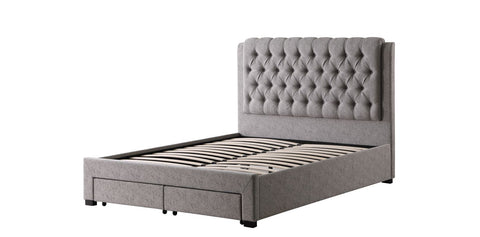 Austin Storage Platform Bed - Grey