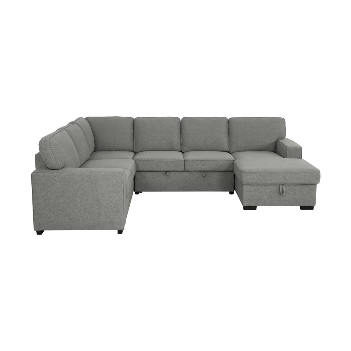Morandi Sleeper Sectional RHF Chaise Storage - Dark Grey