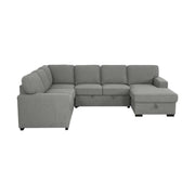 Morandi Sleeper Sectional RHF Chaise Storage - Dark Grey