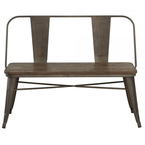 Modus Bench With Back in Gunmetal