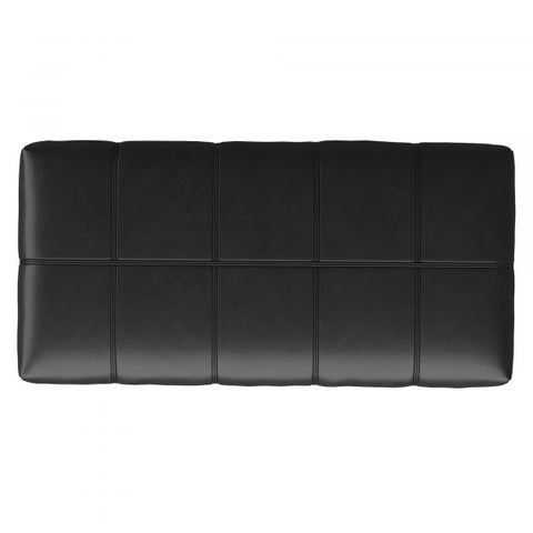 Bella Rectangular Storage Ottoman - Black