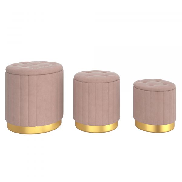 Blush and gold deals ottoman