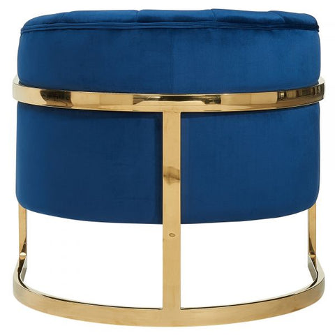 Tarra Accent Chair in Blue/Gold