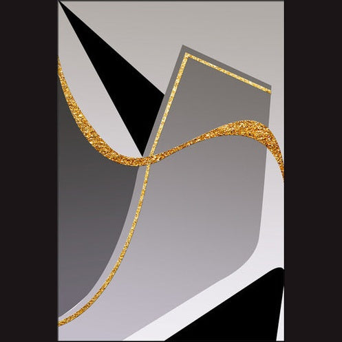 Fusion Set of 3 Alloy Matt - Black Frame Wall Art