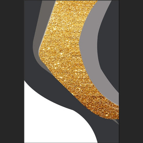 Fusion Set of 3 Alloy Matt - Black Frame Wall Art