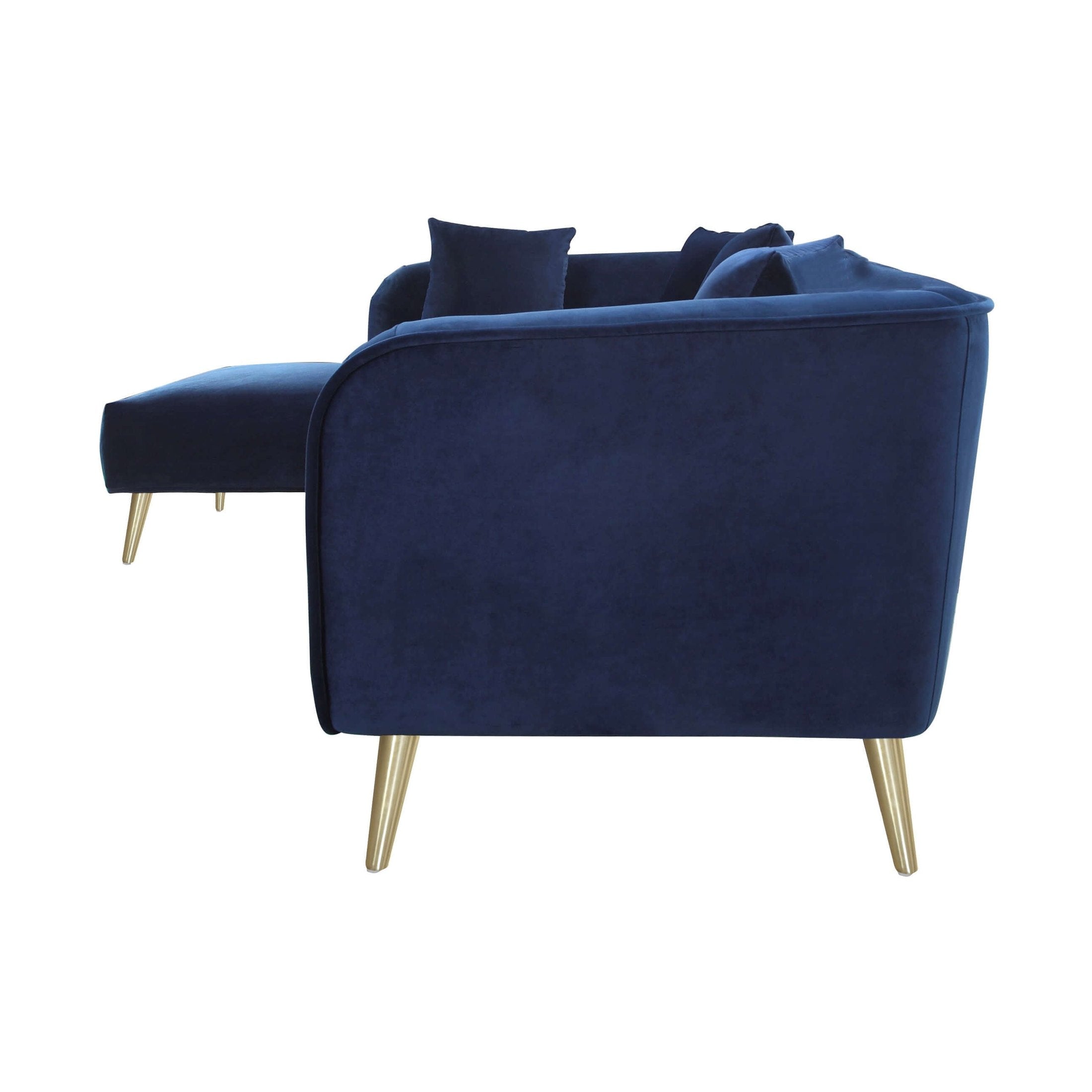 Maja Velvet Sectional - Royal Blue (5350002753689)