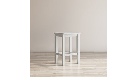 Backless Counter Stool - White