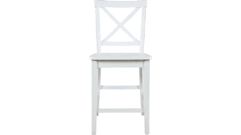 X Back Counter Stool - White