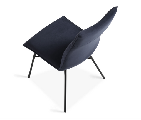 Chanel Dining Chair - Dark Blue Velvet