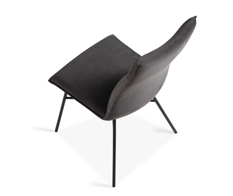 Chanel Dining Chair - Dark Grey Velvet Set of 2