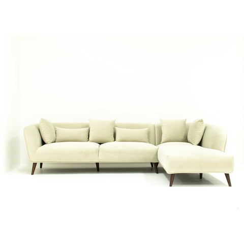 Modular Maja Velvet Sectional - Champagne