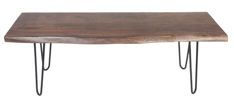 Live Edge Pinkcity Bench with Hair Pin Legs