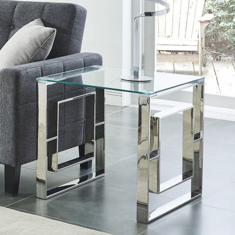 Eros Accent Table in Silver