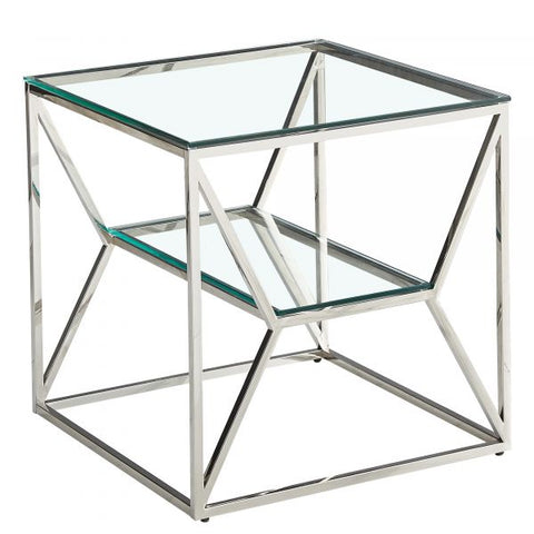 Dragor Accent Table in Silver