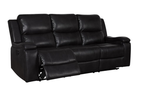 Clinton Power Recliner Sofa - Dark Grey Leather Gel