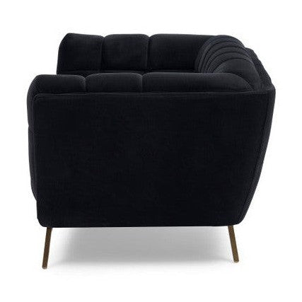 Yaletown Mid Century Accent Chair - Velvet Black
