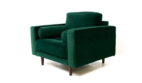 Robbie Velvet Chair - Emerald Green